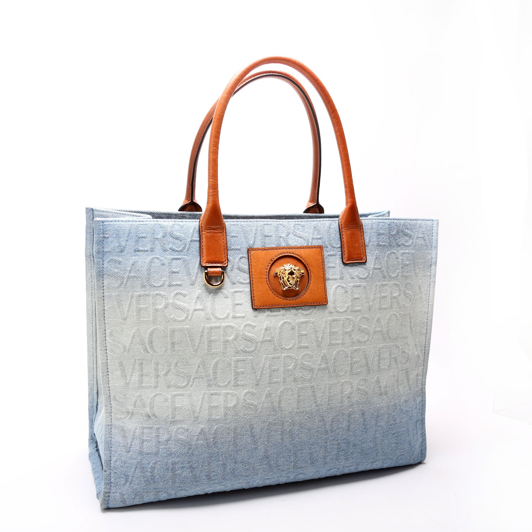 La Medusa Large Ombre Denim Tote