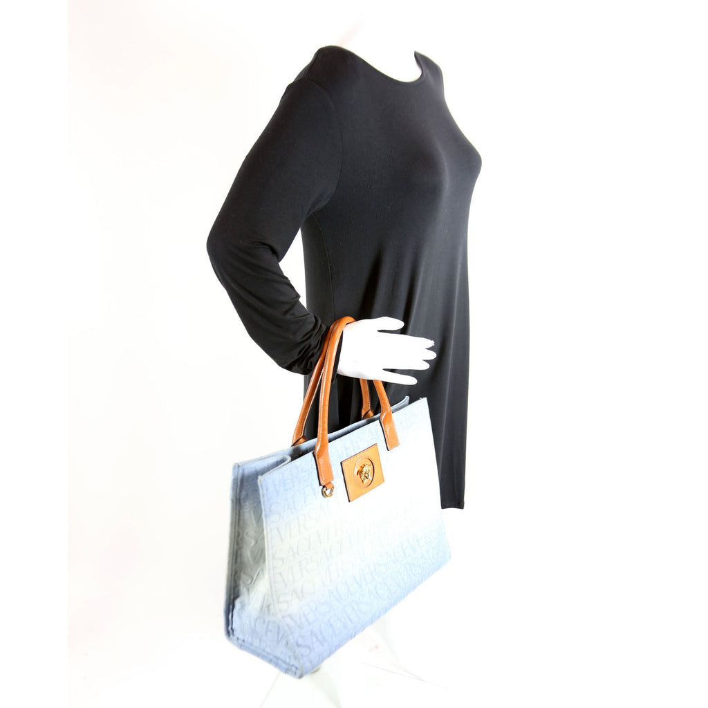 La Medusa Large Ombre Denim Tote