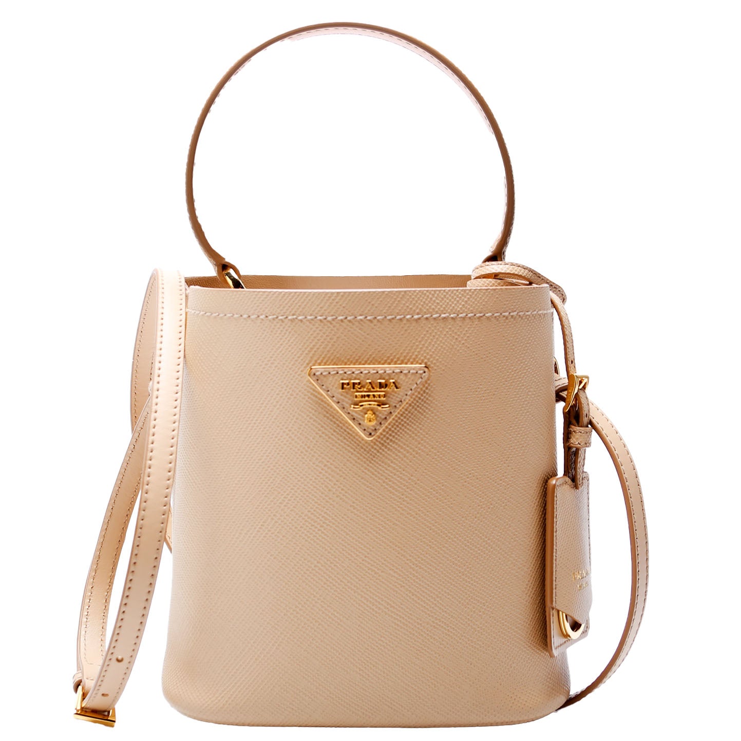 1BA217 Saffiano Cuir Small Panier Bag Tan