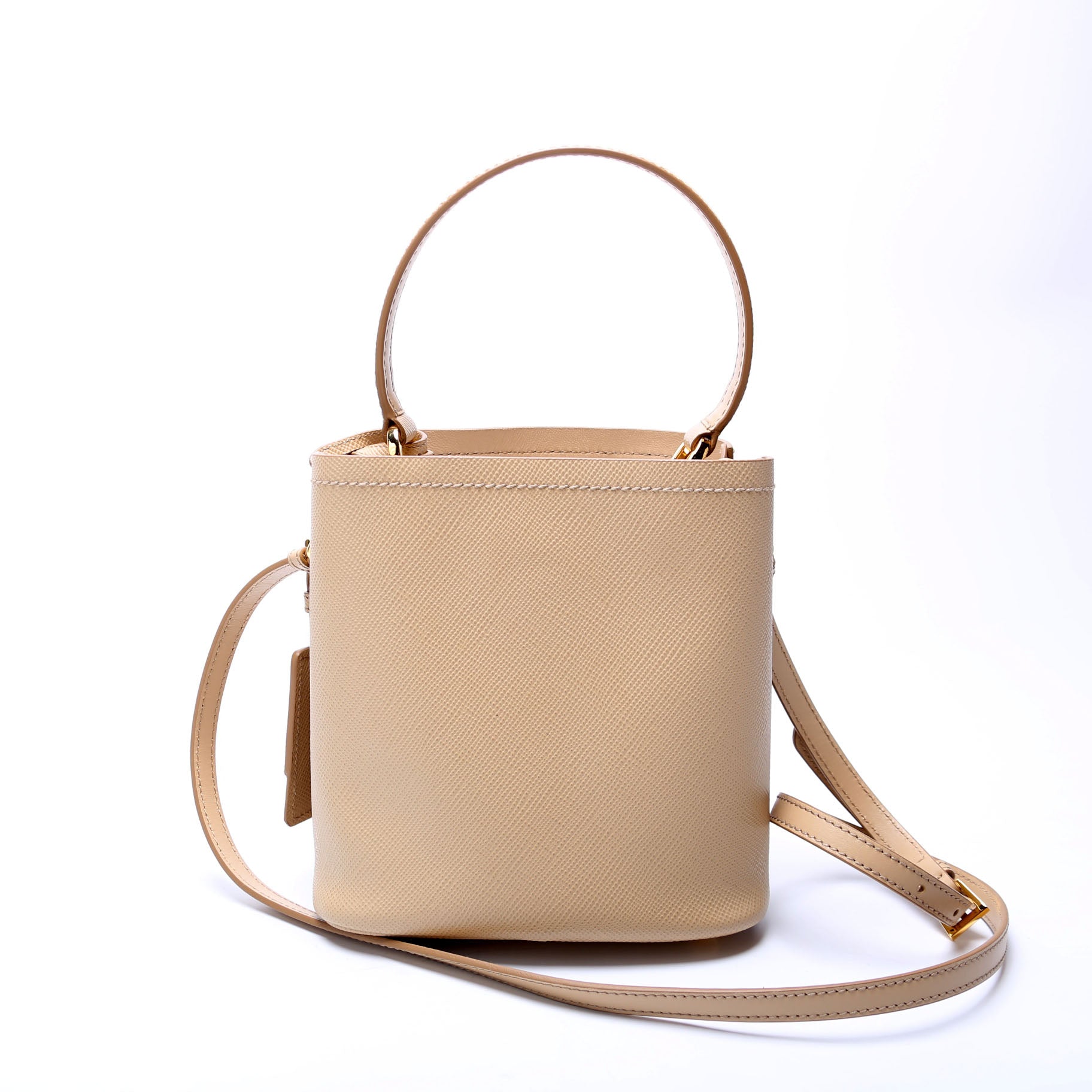 1BA217 Saffiano Cuir Small Panier Bag Tan