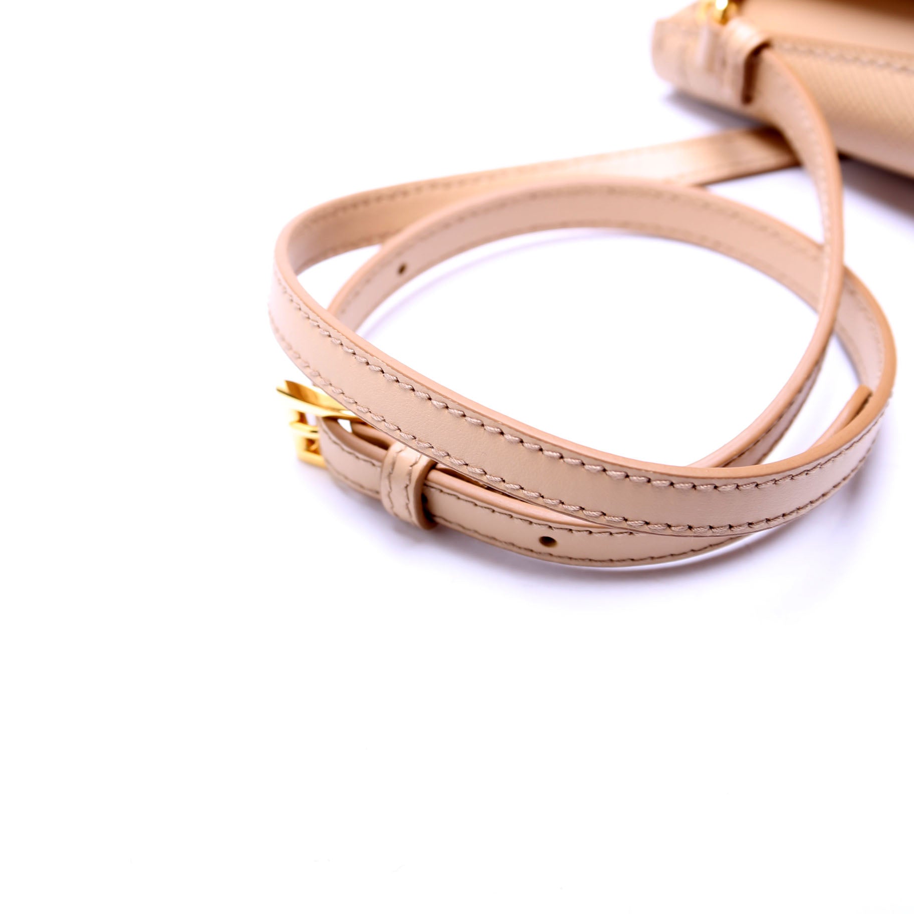 1BA217 Saffiano Cuir Small Panier Bag Tan