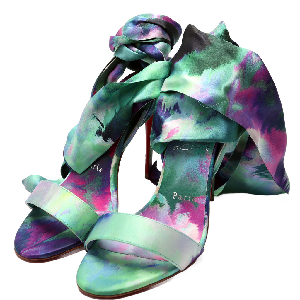 Sandale Du Desert 100mm Satin Size 36.5