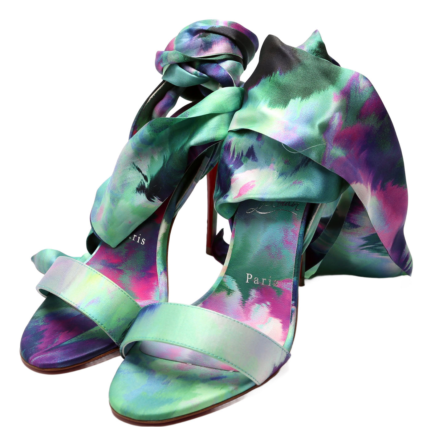 Sandale Du Desert 100mm Satin Size 36.5