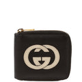 658836 Vitello Leather Interlock G ZA Card Case Wallet