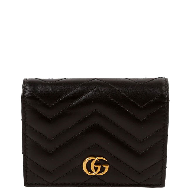 466492 GG Marmont Card Case Black