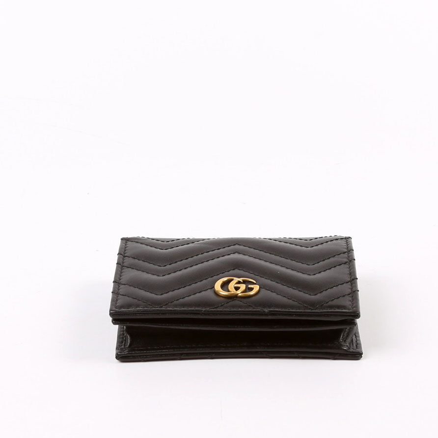 466492 GG Marmont Card Case Black