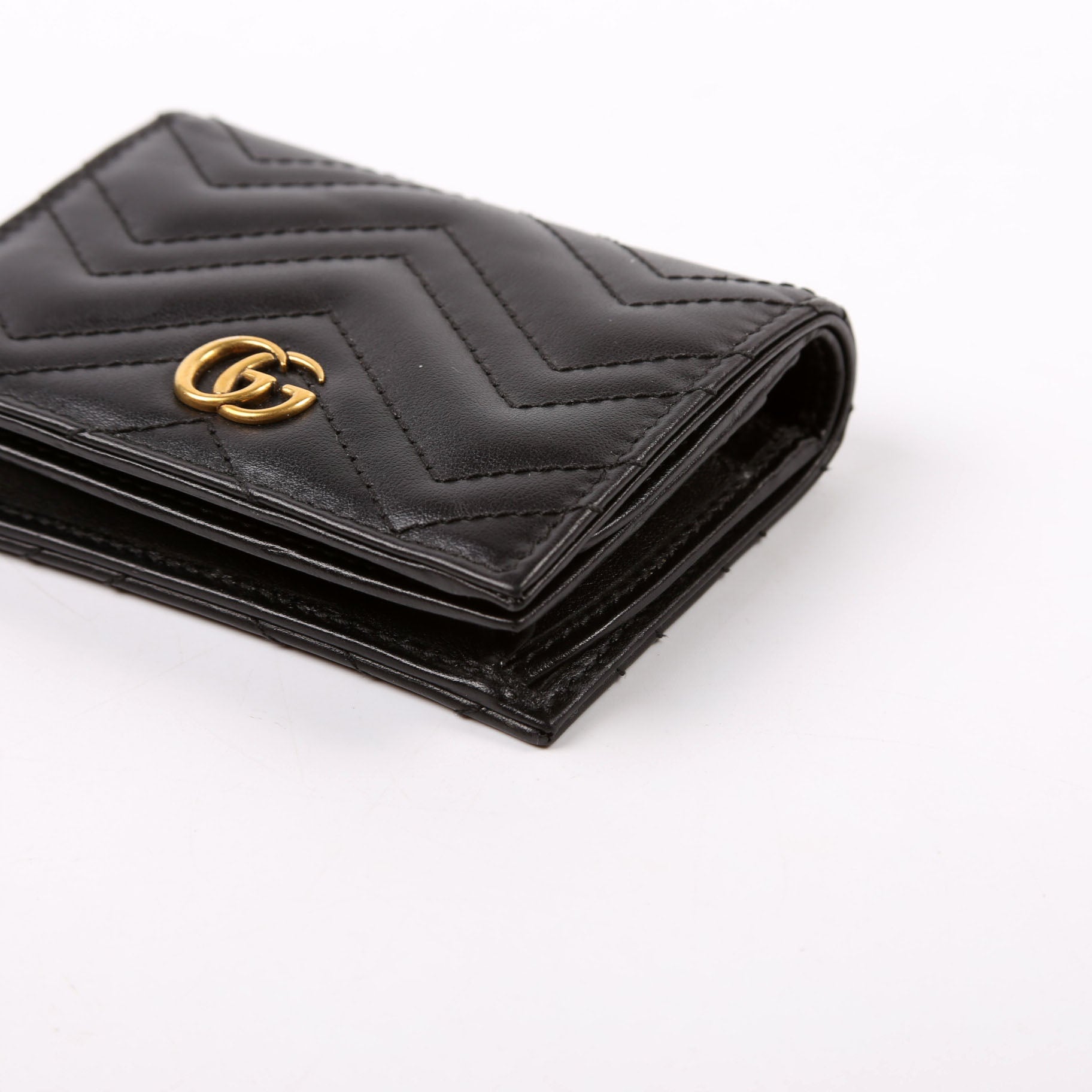 466492 GG Marmont Card Case Black