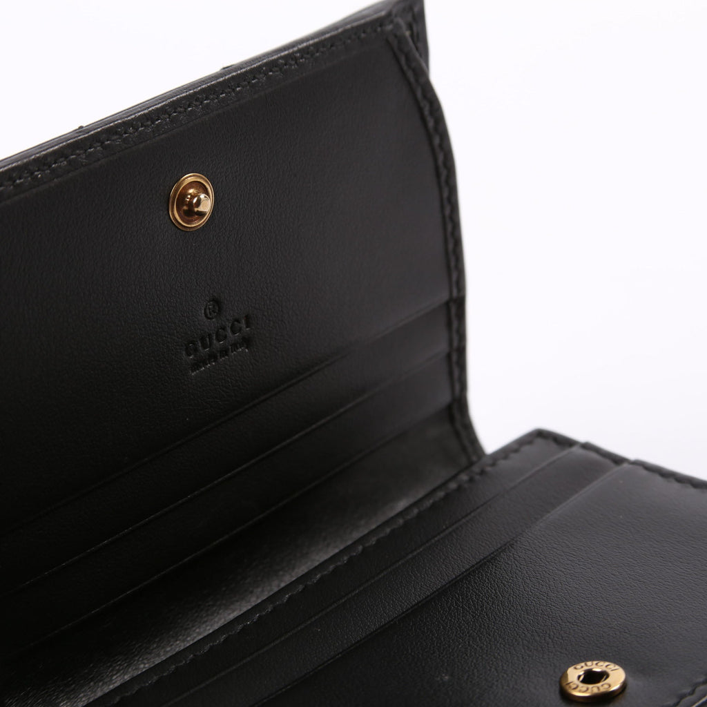 466492 GG Marmont Card Case Black
