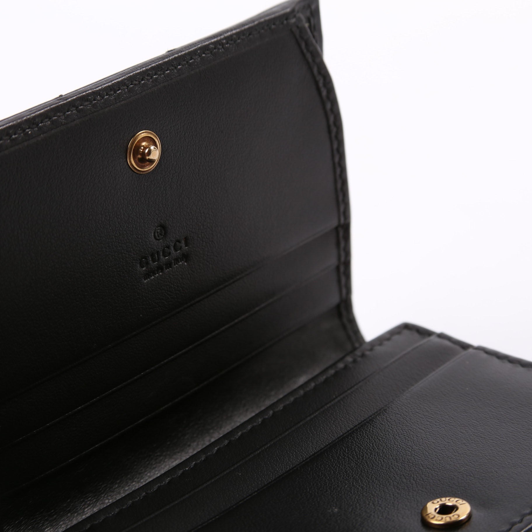 466492 GG Marmont Card Case Black