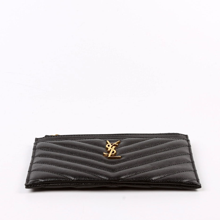 584872 Monogram Mini Zip Pouch Black