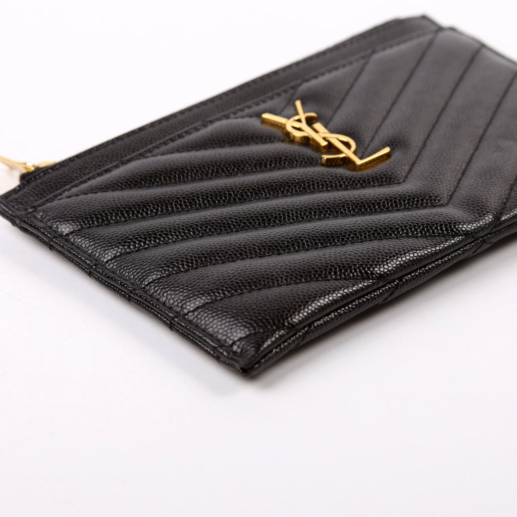 584872 Monogram Mini Zip Pouch Black