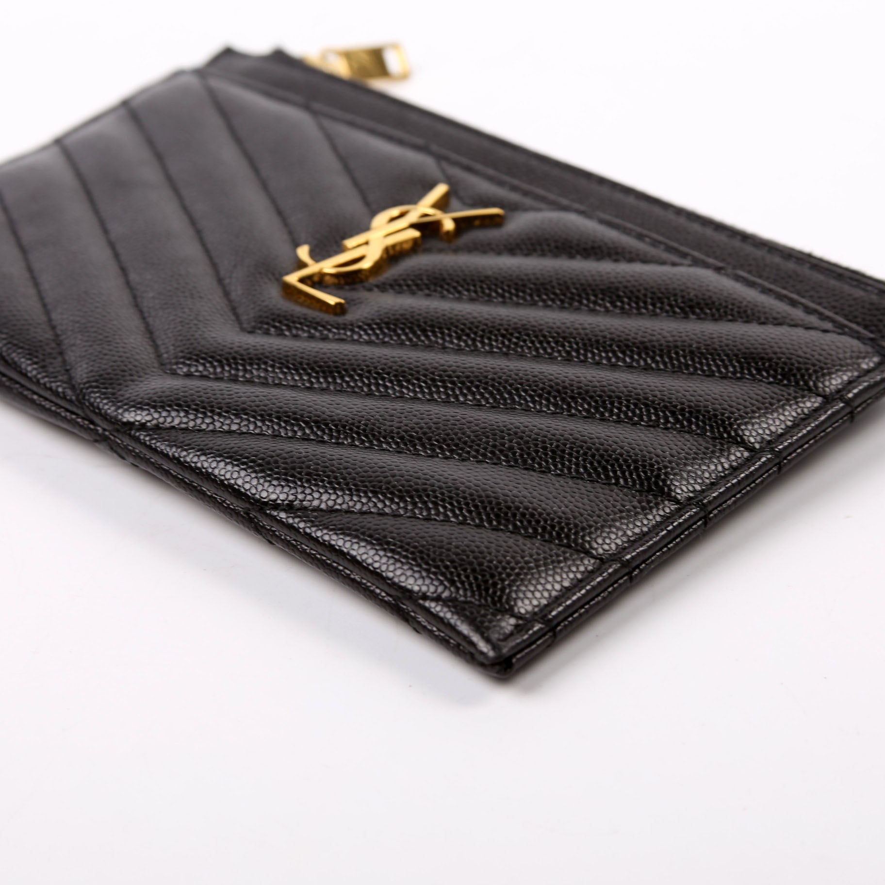 584872 Monogram Mini Zip Pouch Black