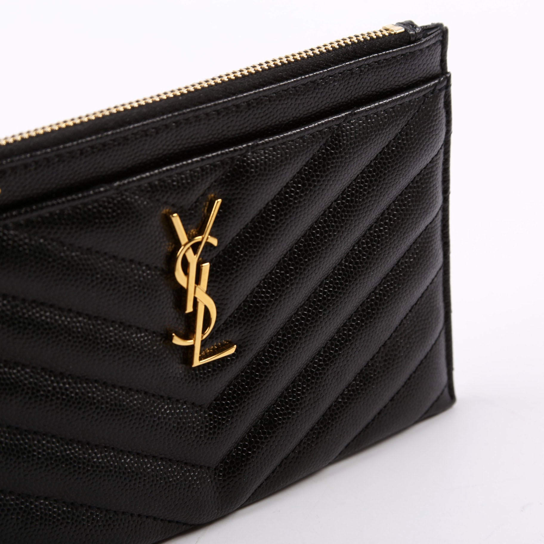 584872 Monogram Mini Zip Pouch Black
