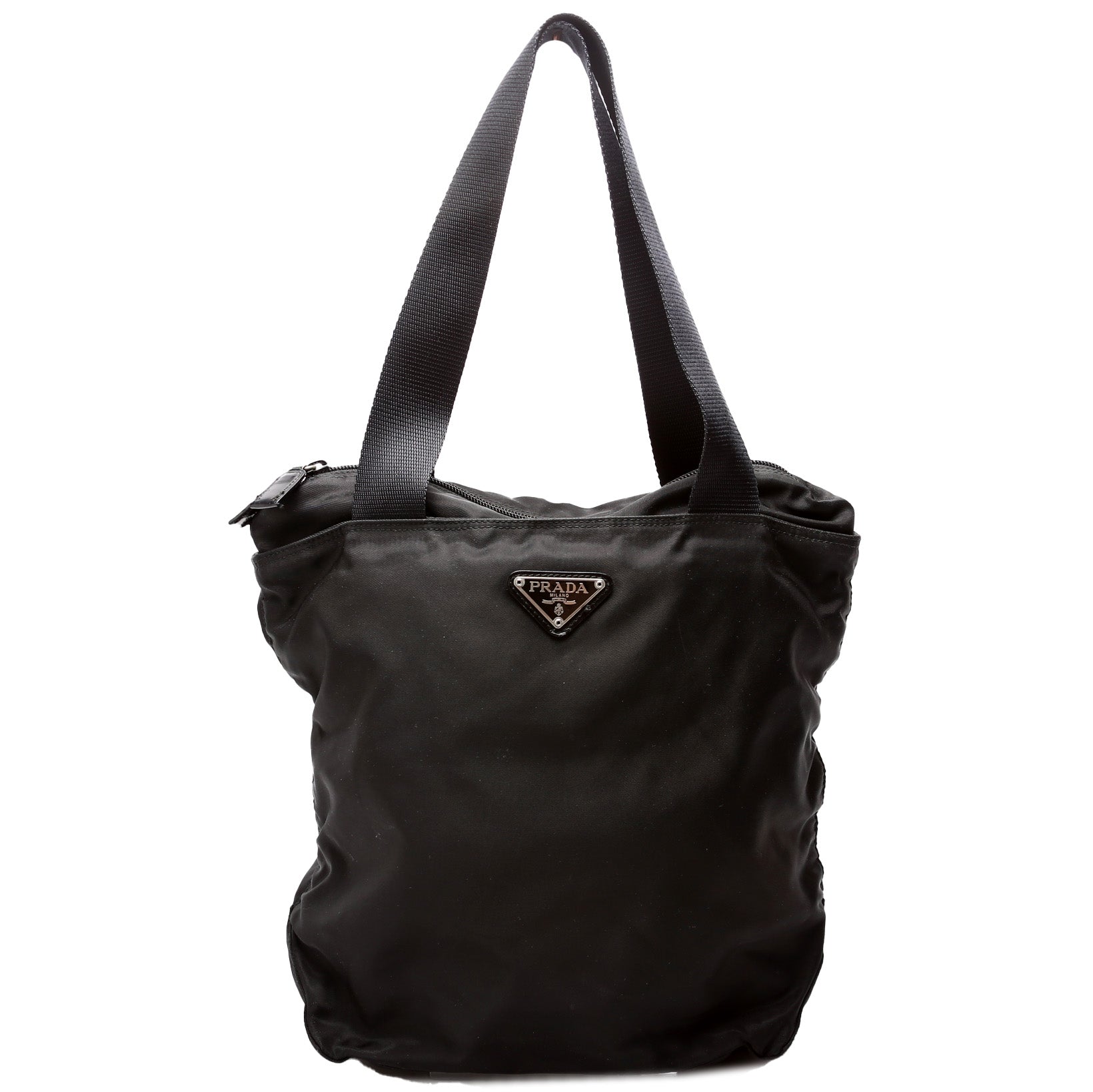 Nylon Zip Tote Vintage Black