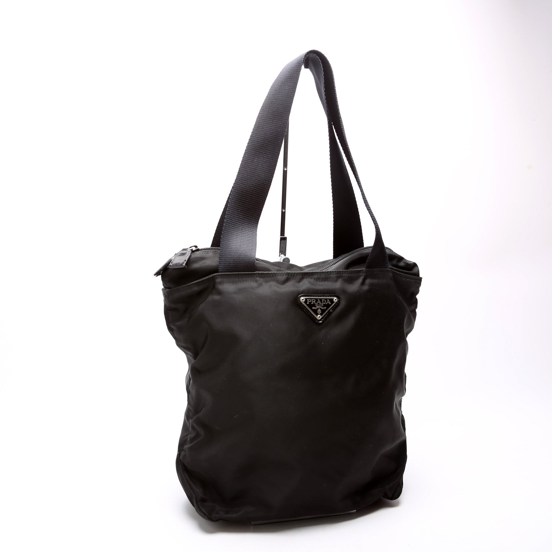 Nylon Zip Tote Vintage Black