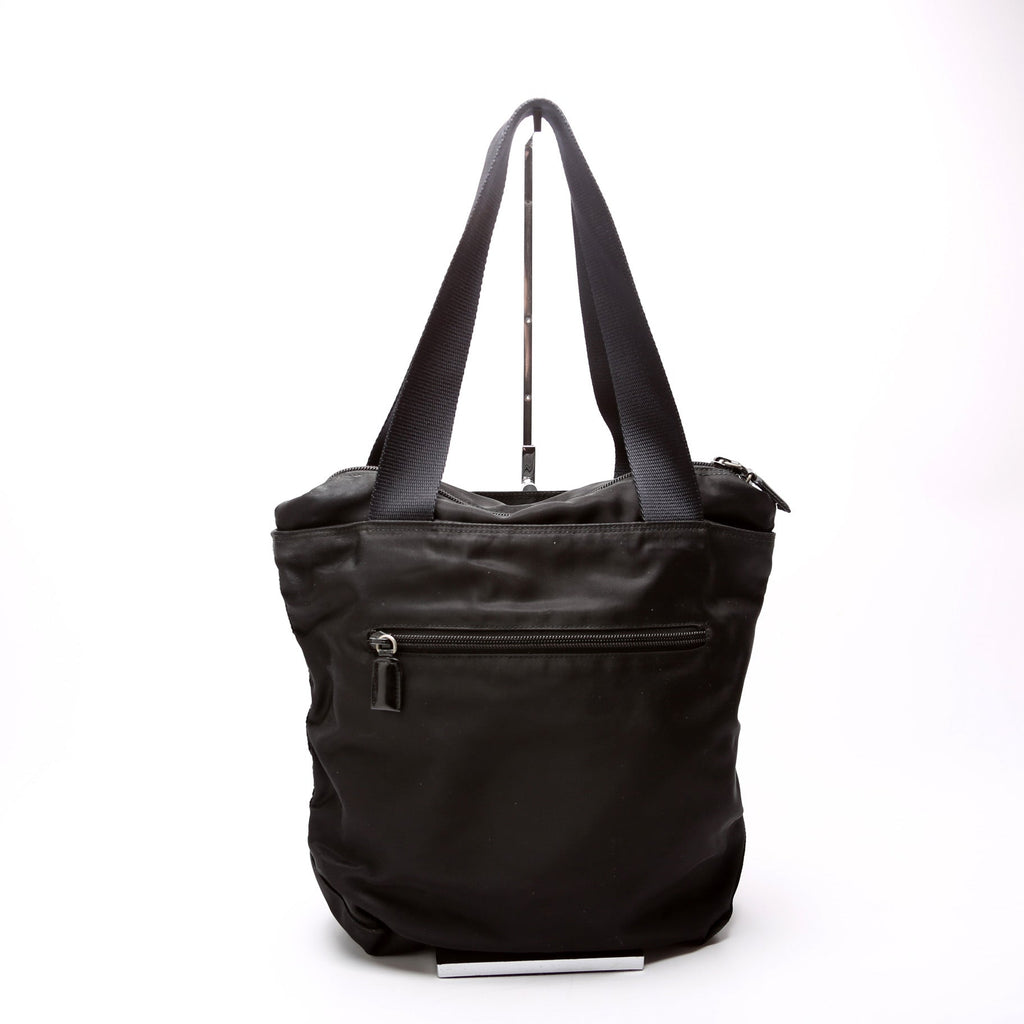 Nylon Zip Tote Vintage Black