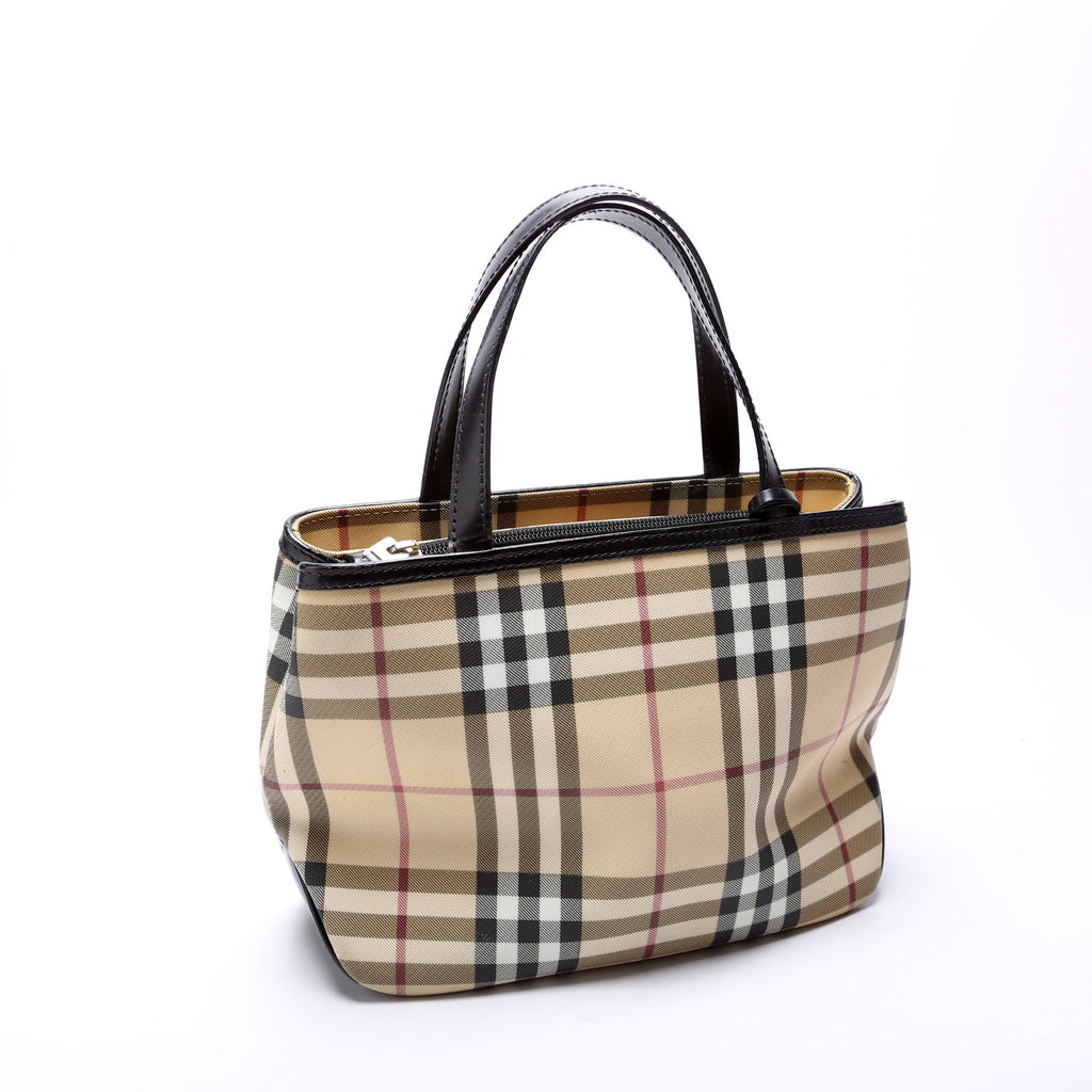Nova Check Coated Canvas Small Tote