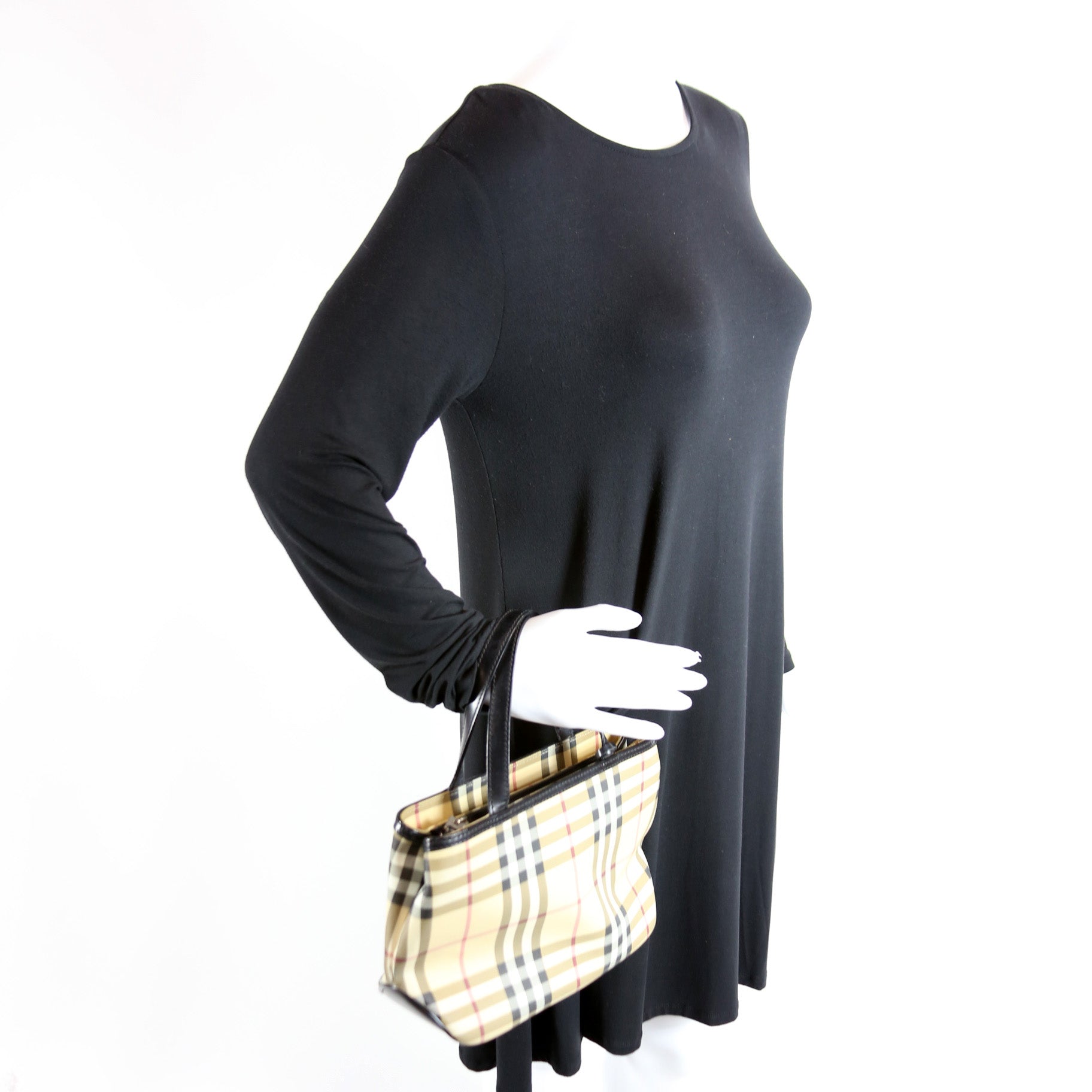 Nova Check Coated Canvas Small Tote