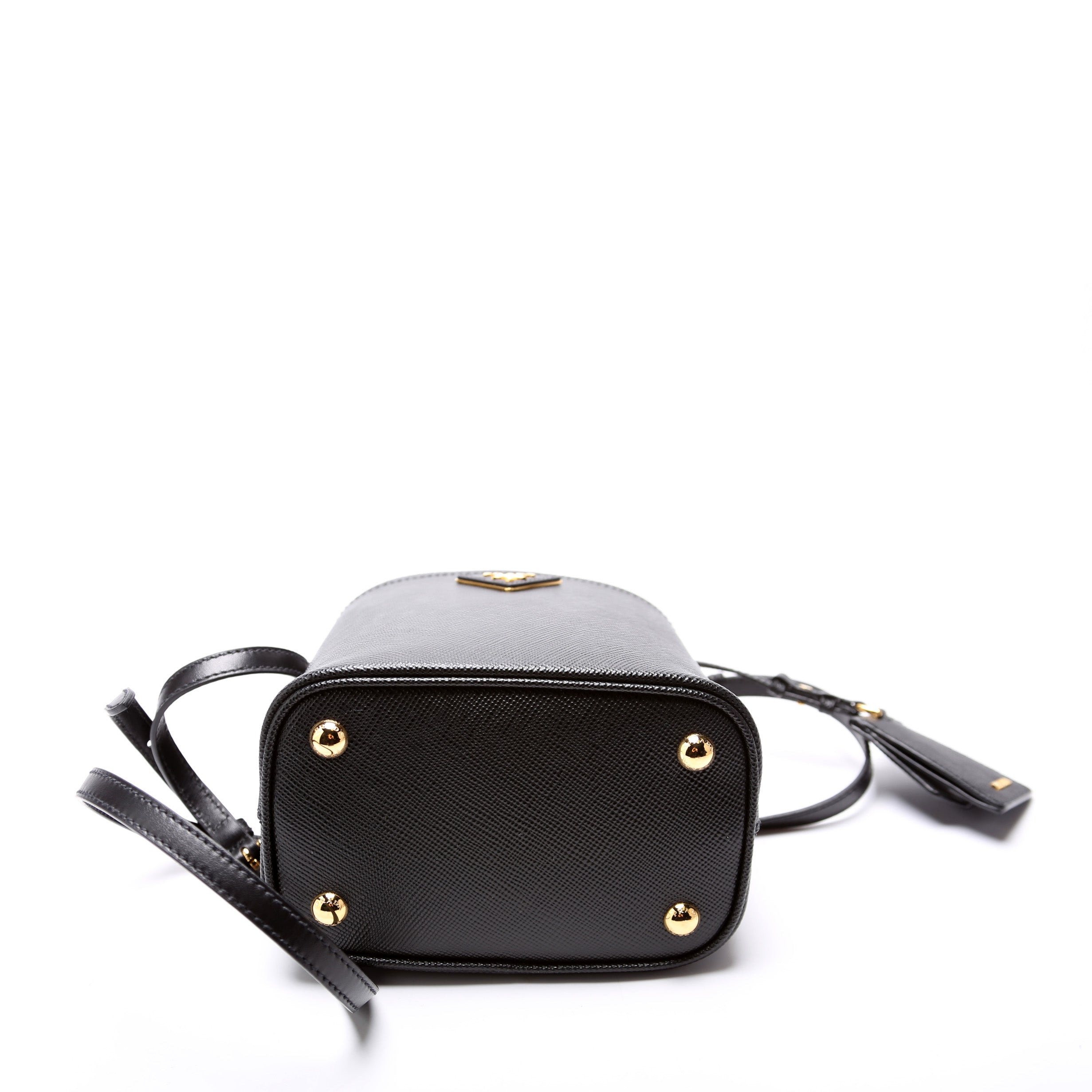1BA217 Saffiano Cuir Small Panier Bag Black