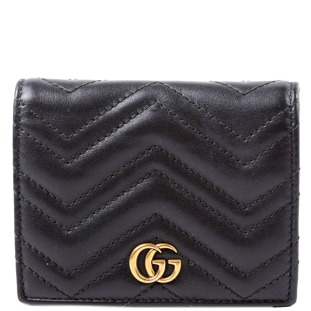 466492 GG Marmont Card Case Black