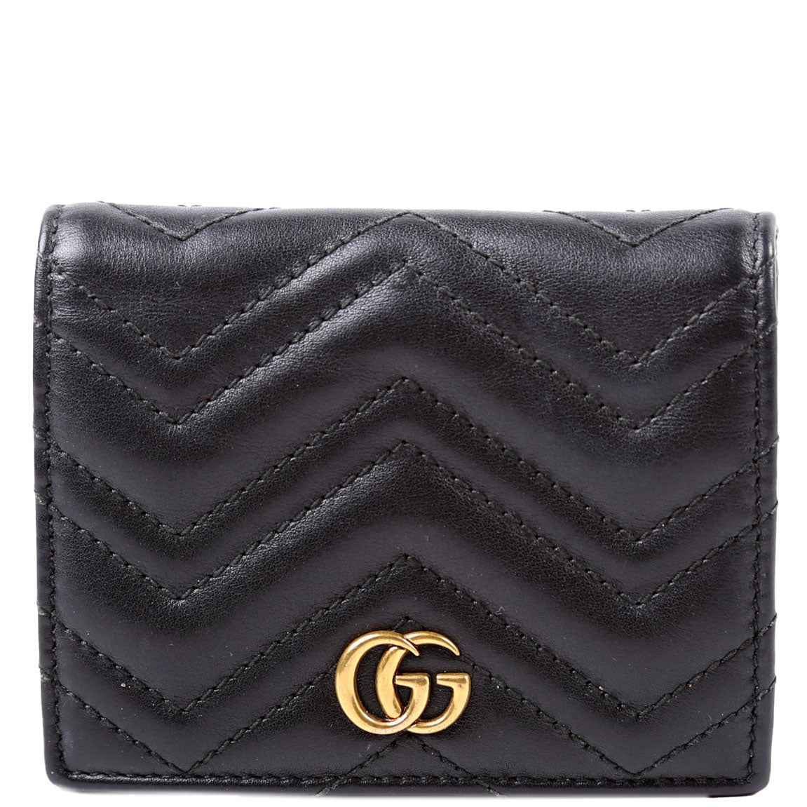 466492 GG Marmont Card Case Black