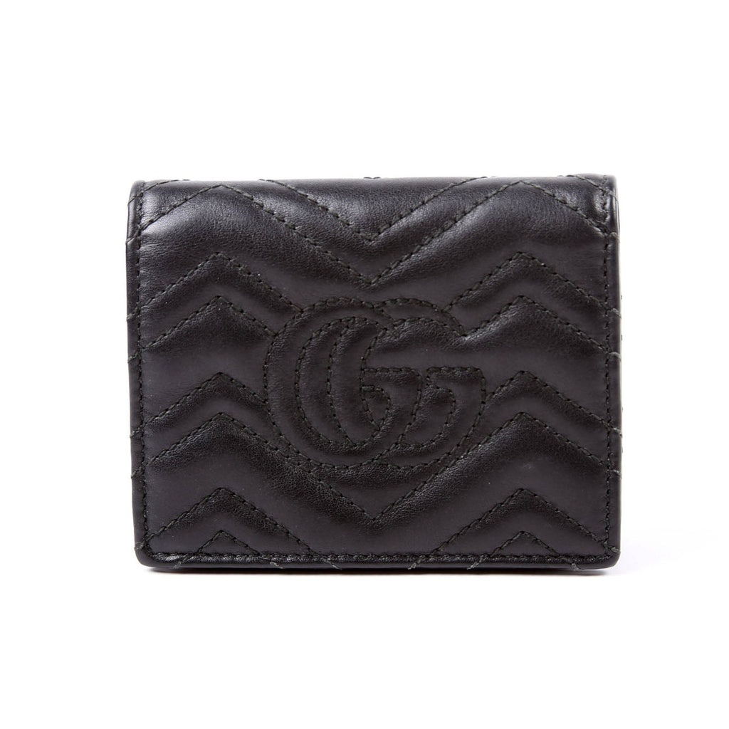 466492 GG Marmont Card Case Black