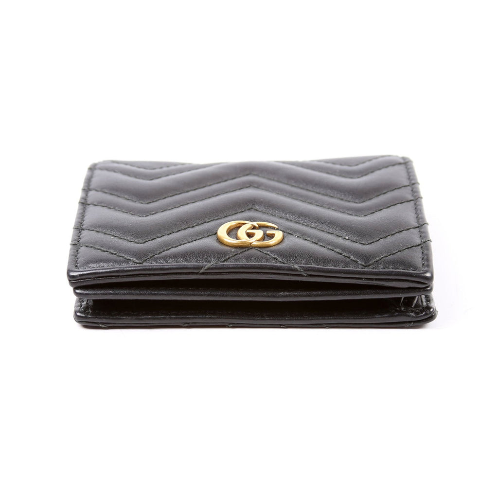 466492 GG Marmont Card Case Black