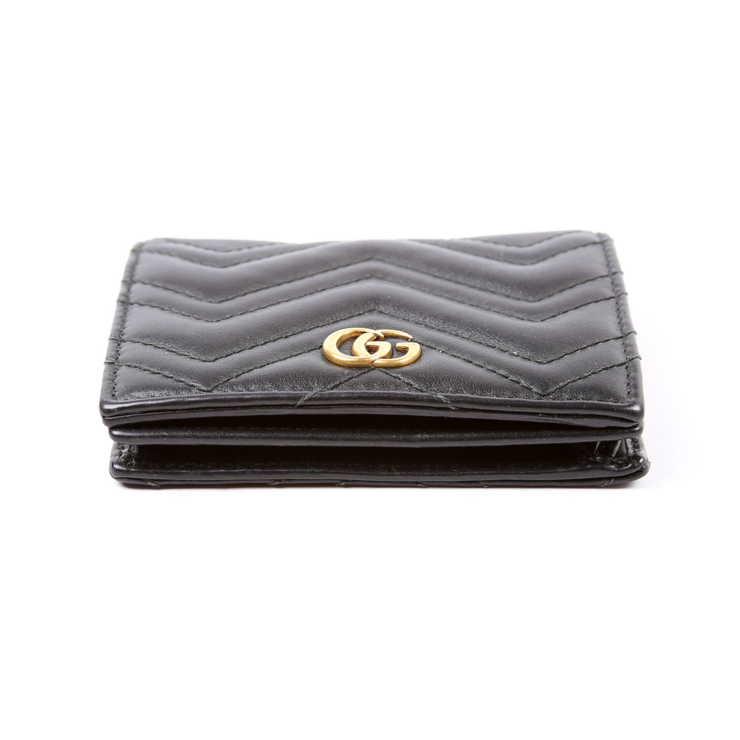 466492 GG Marmont Card Case Black