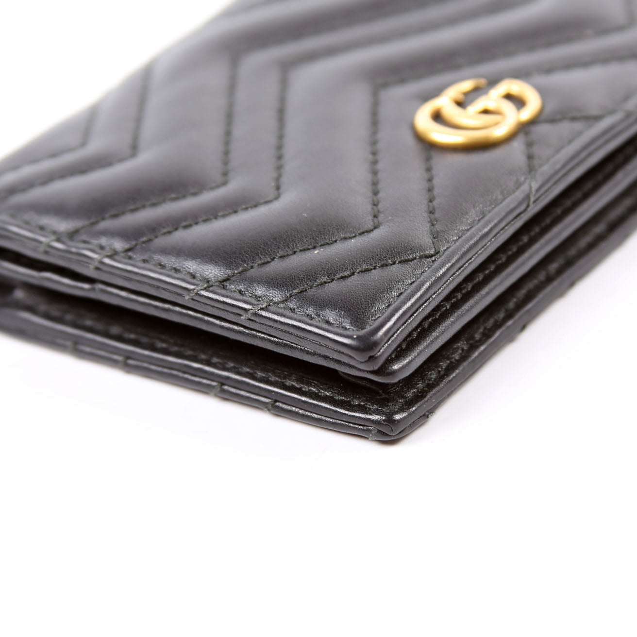466492 GG Marmont Card Case Black