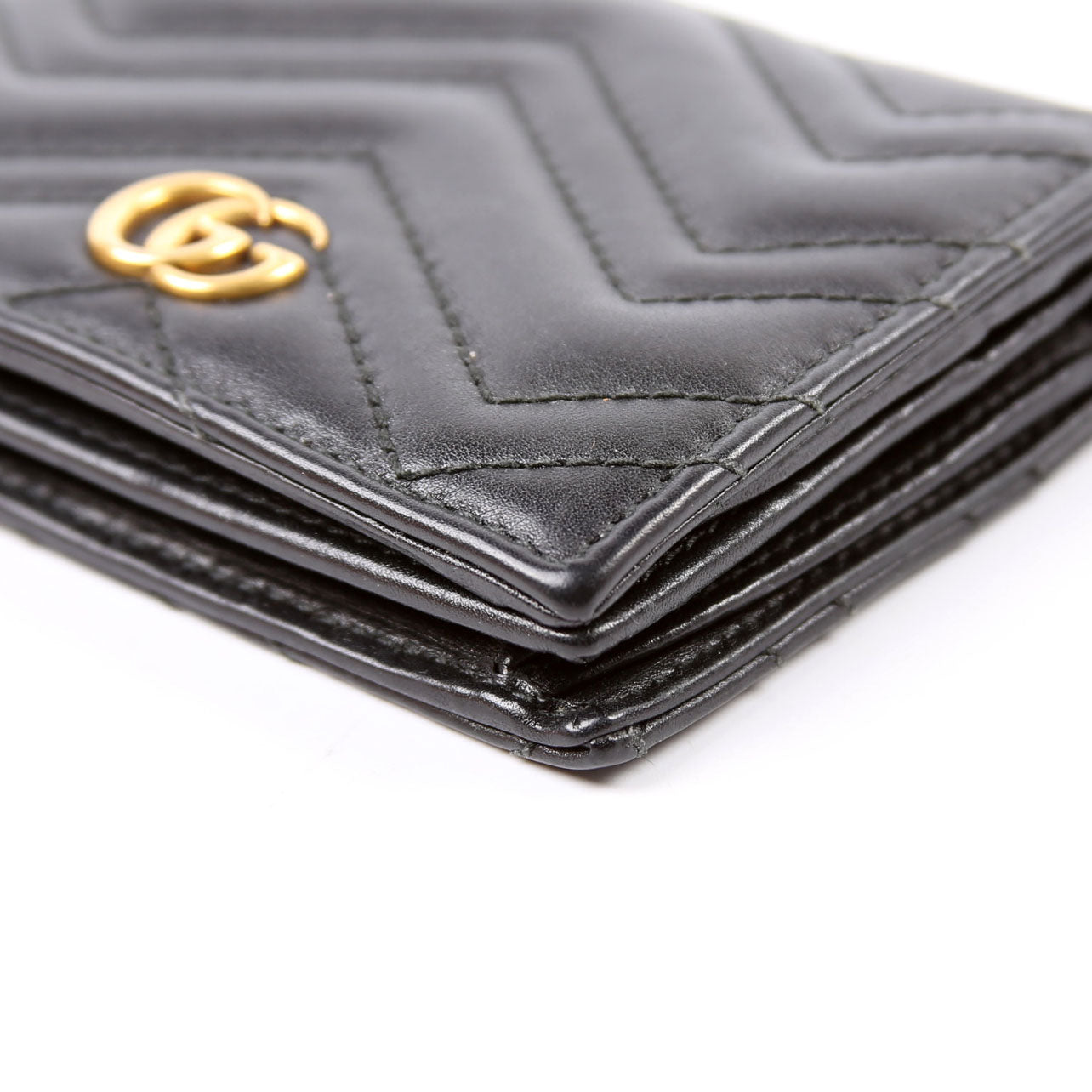 466492 GG Marmont Card Case Black