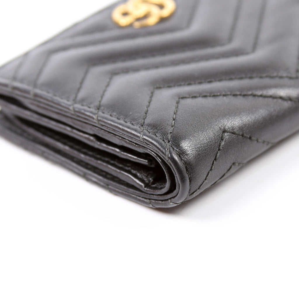 466492 GG Marmont Card Case Black
