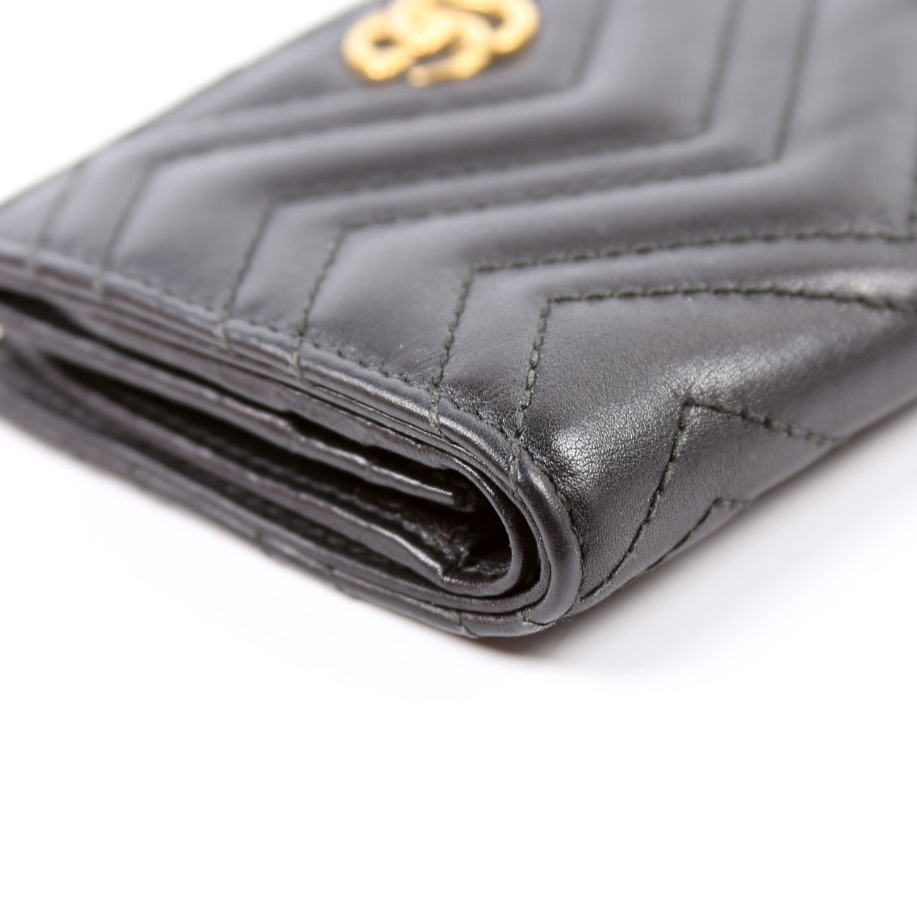 466492 GG Marmont Card Case Black