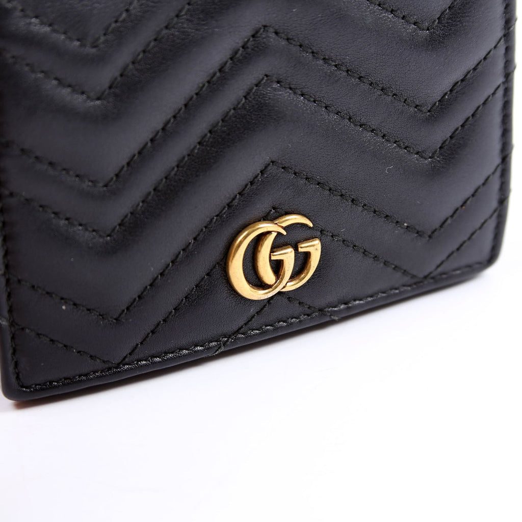 466492 GG Marmont Card Case Black
