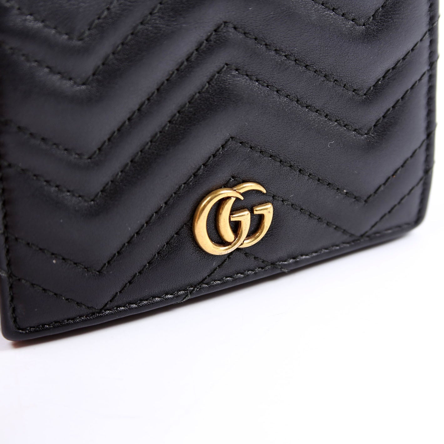 466492 GG Marmont Card Case Black