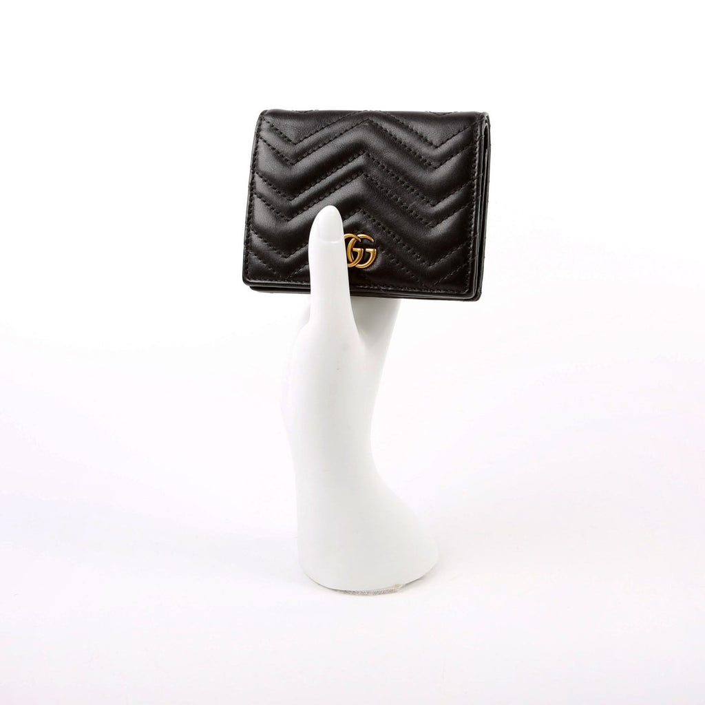 466492 GG Marmont Card Case Black