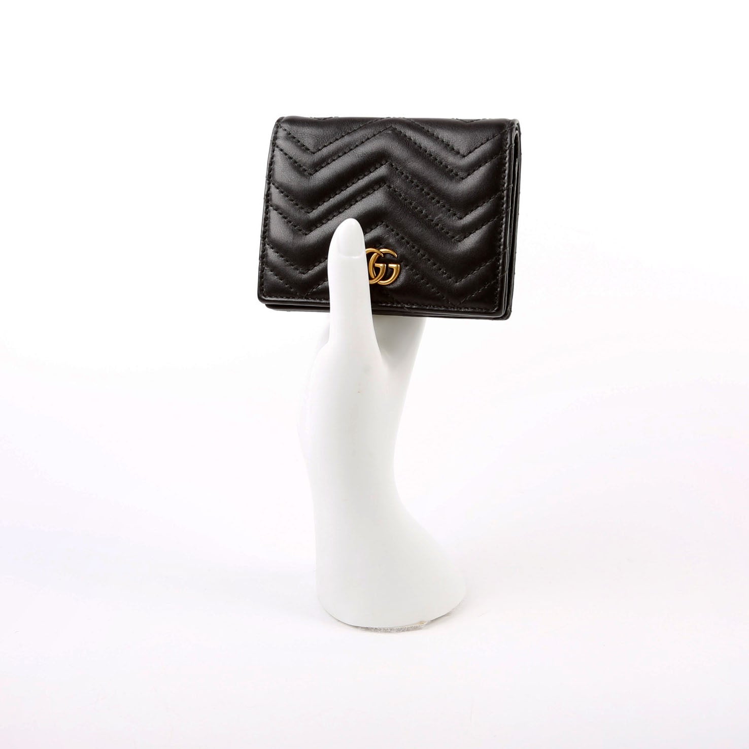 466492 GG Marmont Card Case Black