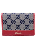 131858 GG Canvas Card Case Vintage Blue/Red