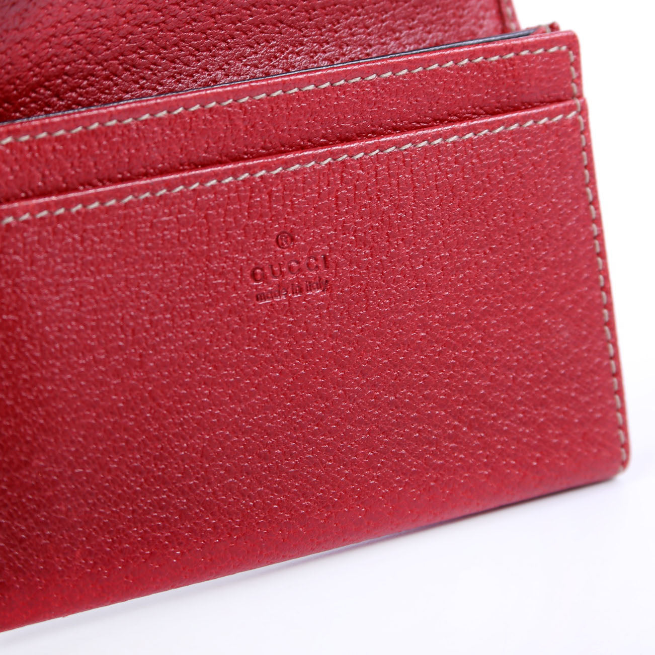 131858 GG Canvas Card Case Vintage Blue/Red