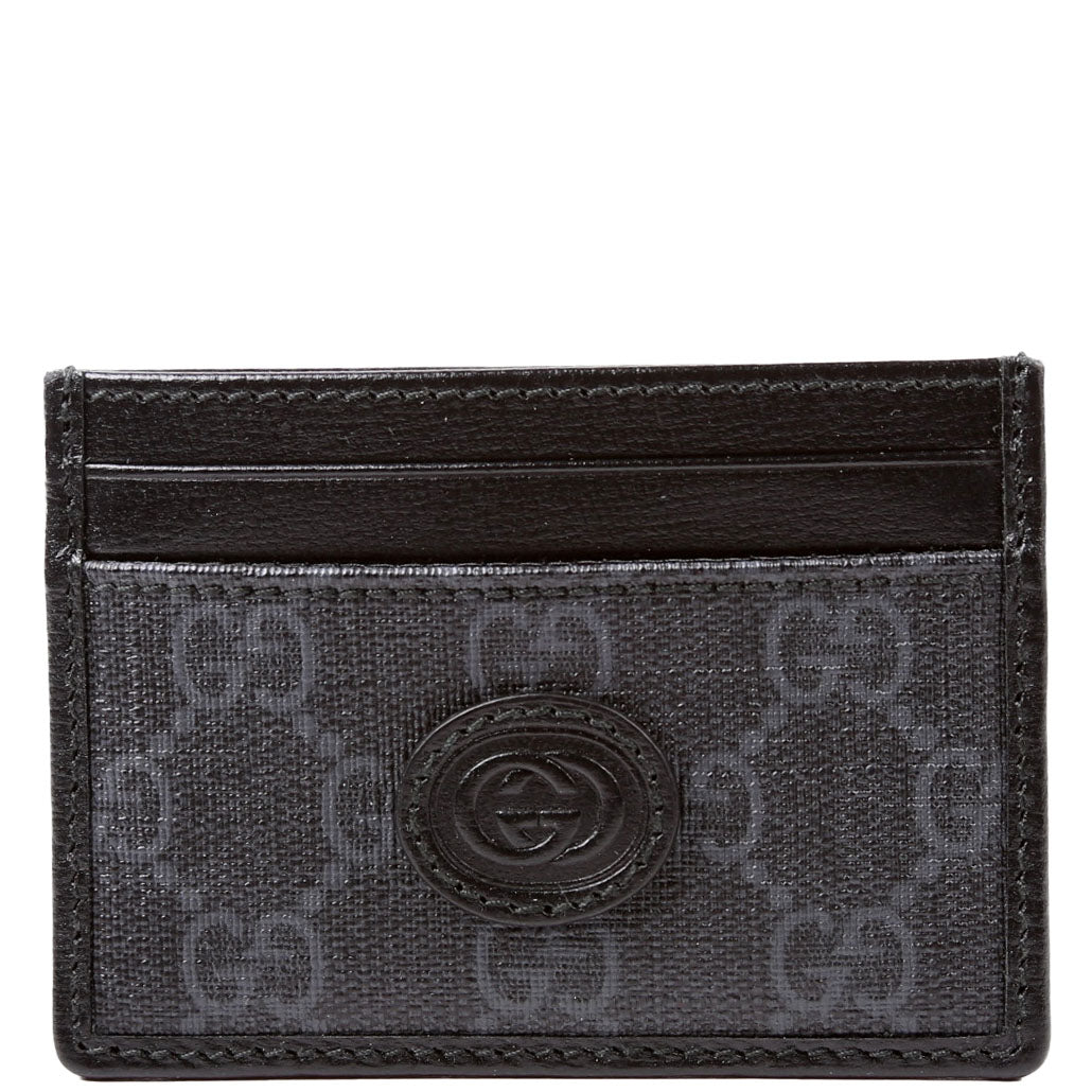 673002 GG Supreme Interlocking Card Holder Black