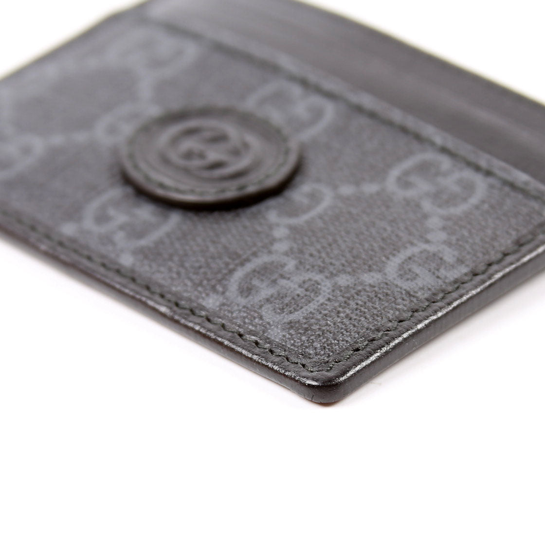 673002 GG Supreme Interlocking Card Holder Black