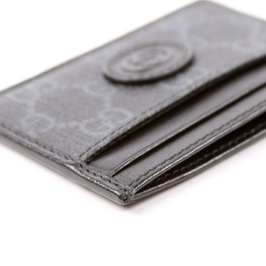 673002 GG Supreme Interlocking Card Holder Black