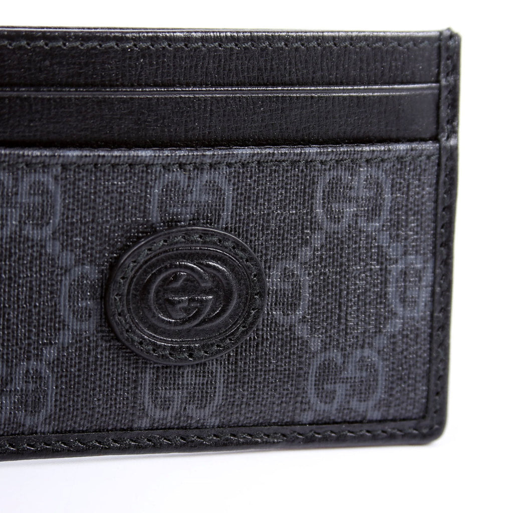 673002 GG Supreme Interlocking Card Holder Black