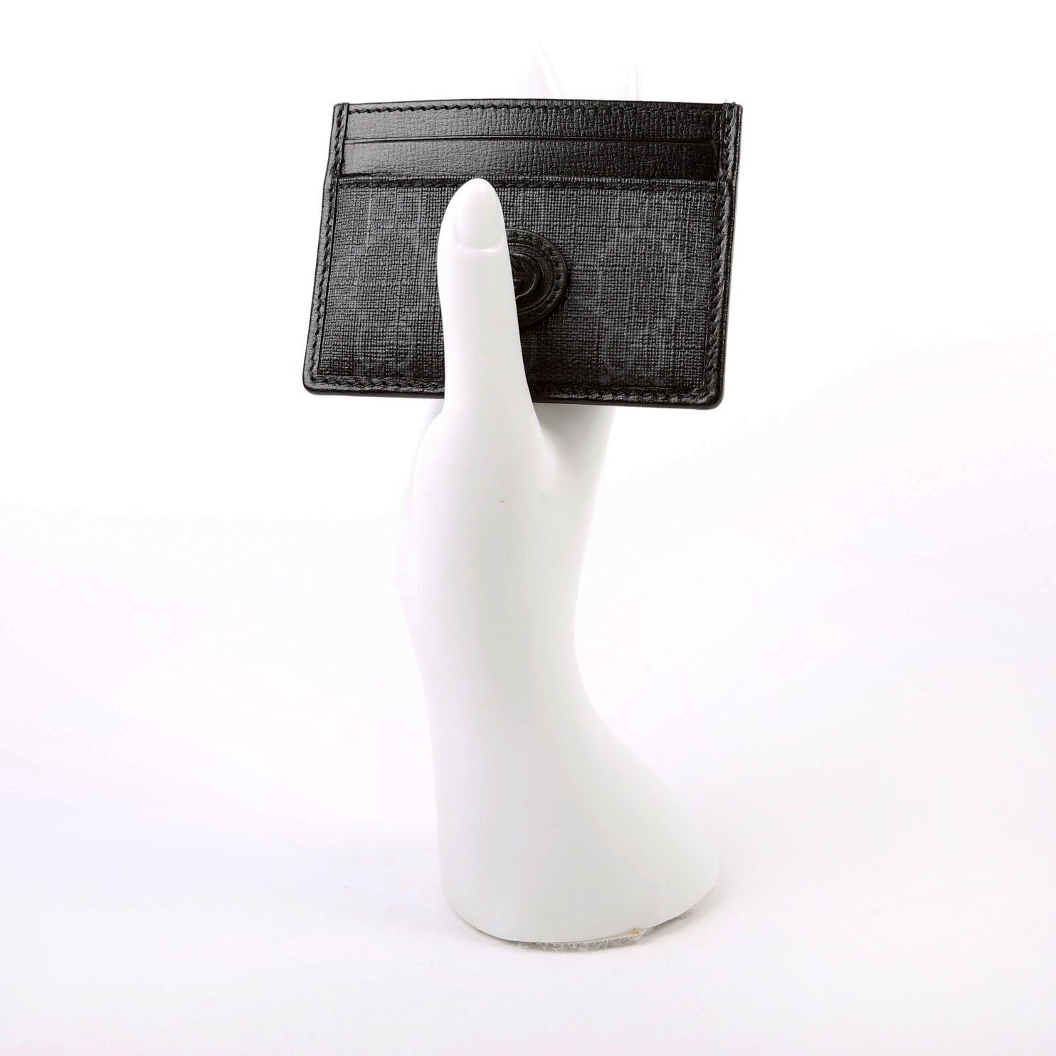 673002 GG Supreme Interlocking Card Holder Black