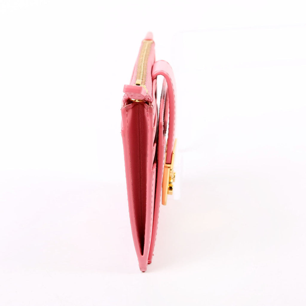 Patricia Mini Card Holder Calfskin Pink