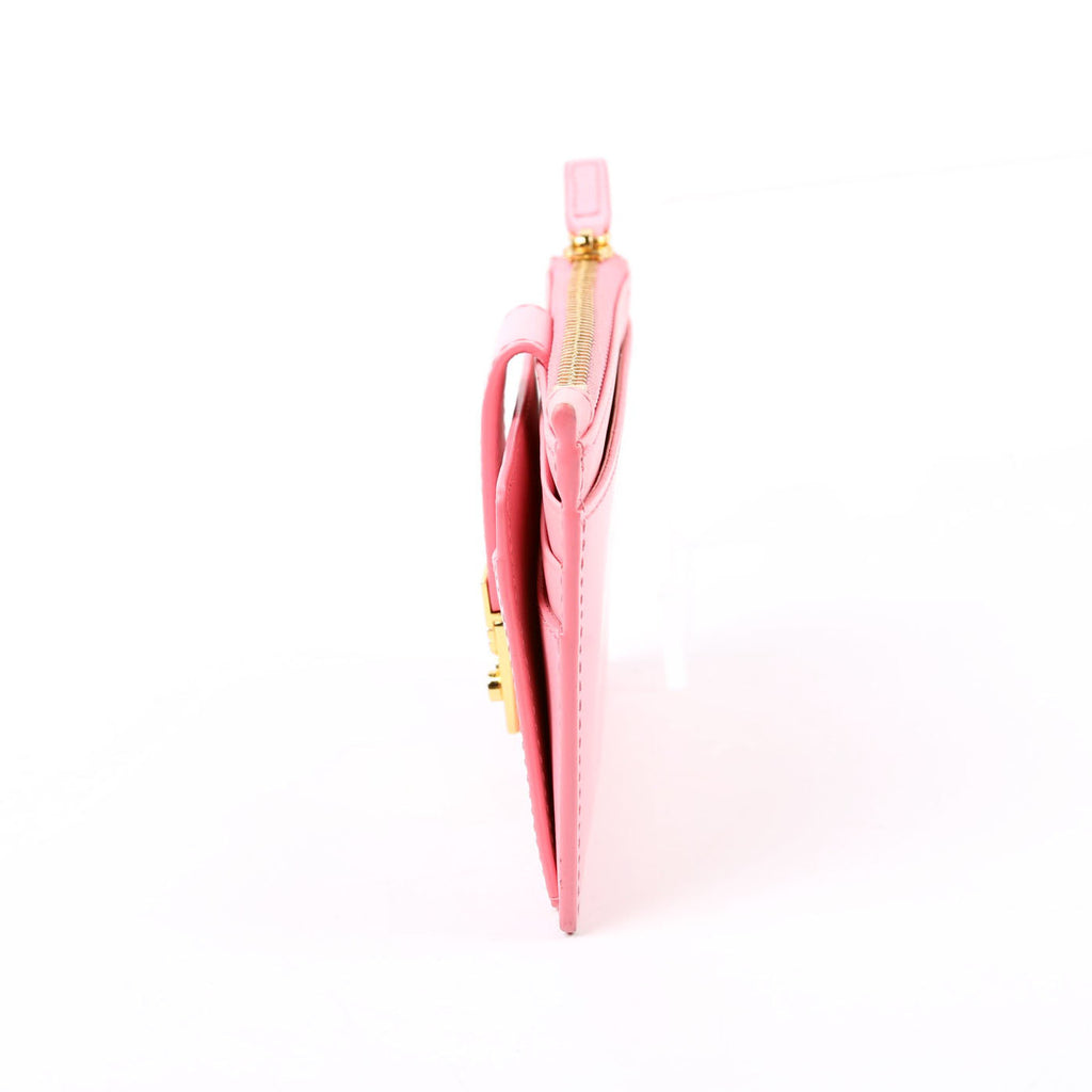 Patricia Mini Card Holder Calfskin Pink