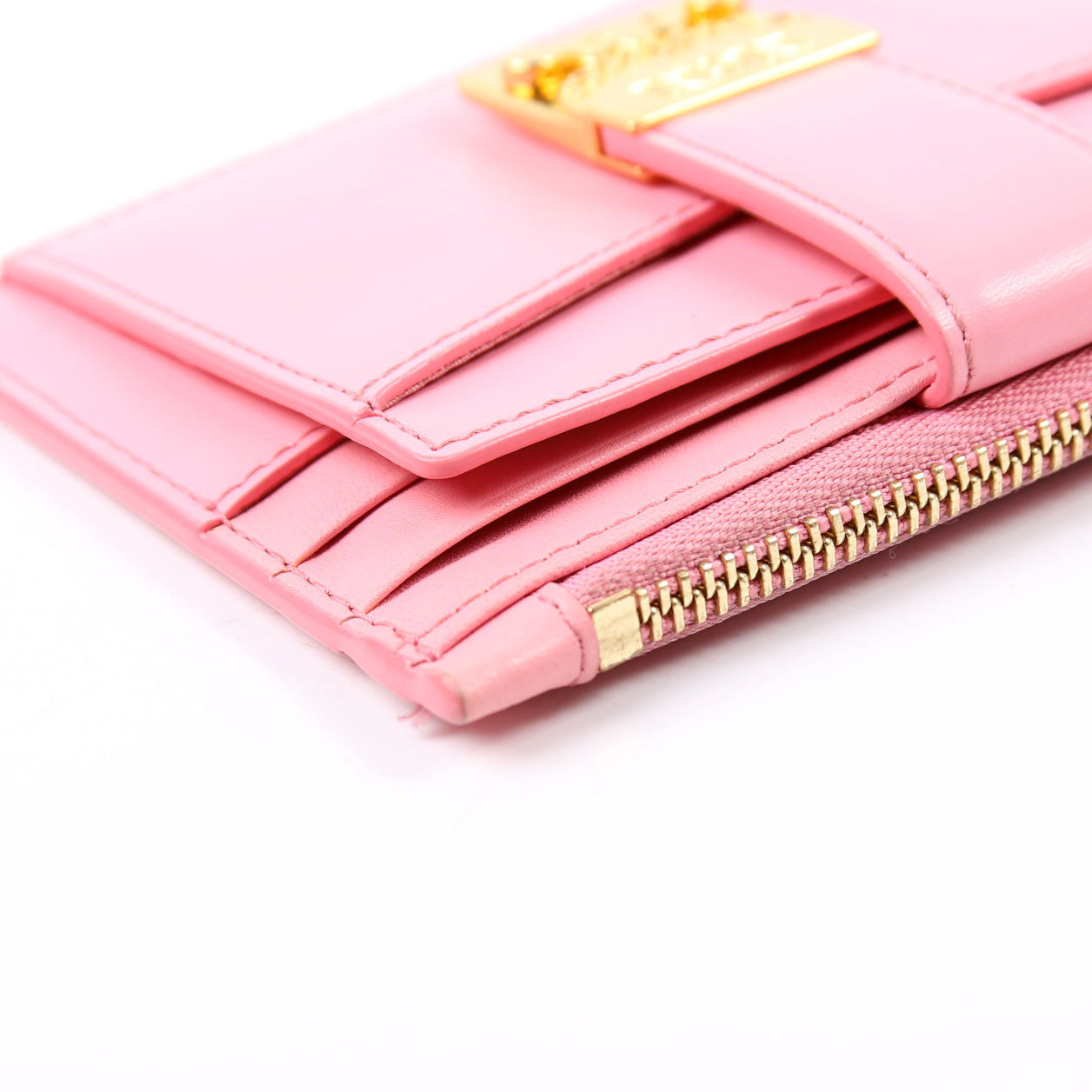 Patricia Mini Card Holder Calfskin Pink