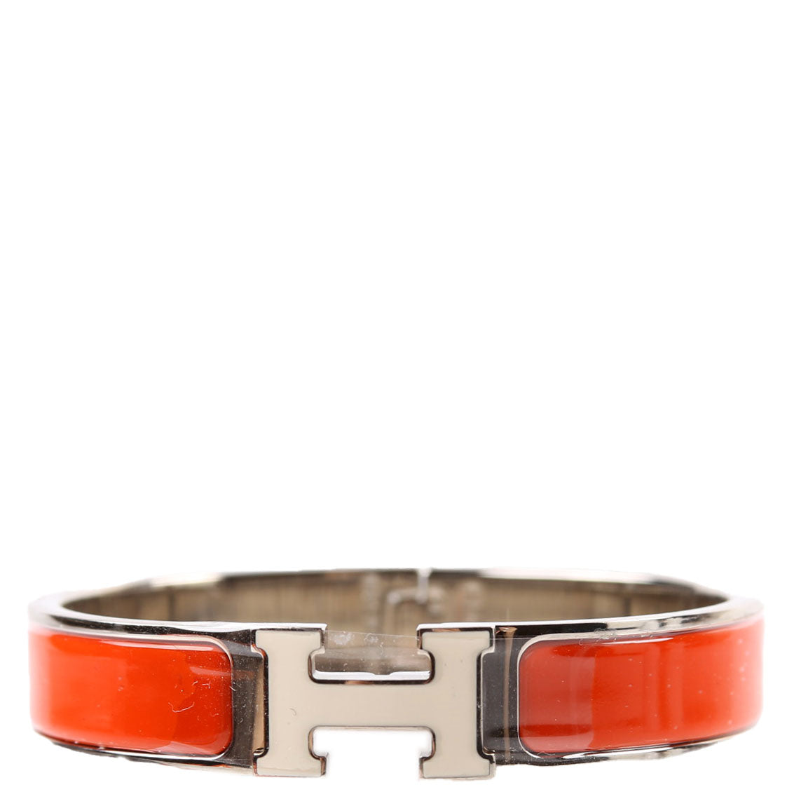 Enamel H Clic Clac Narrow PM Orange/White