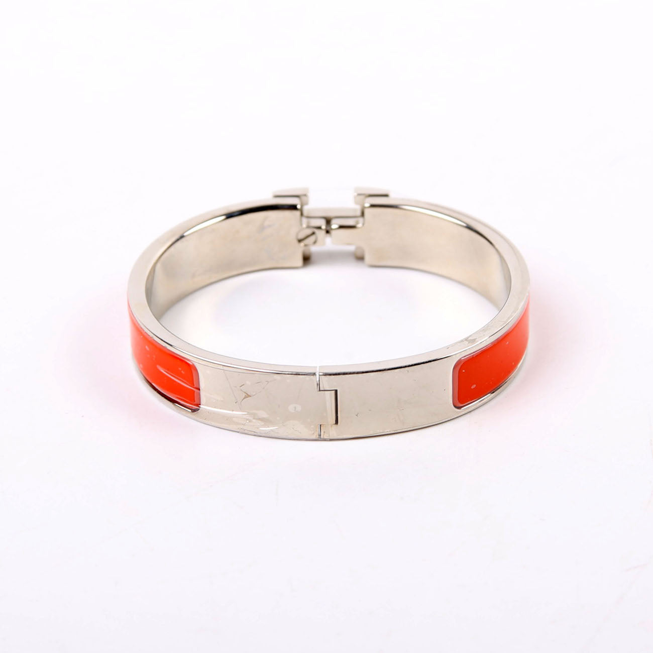 Enamel H Clic Clac Narrow PM Orange/White