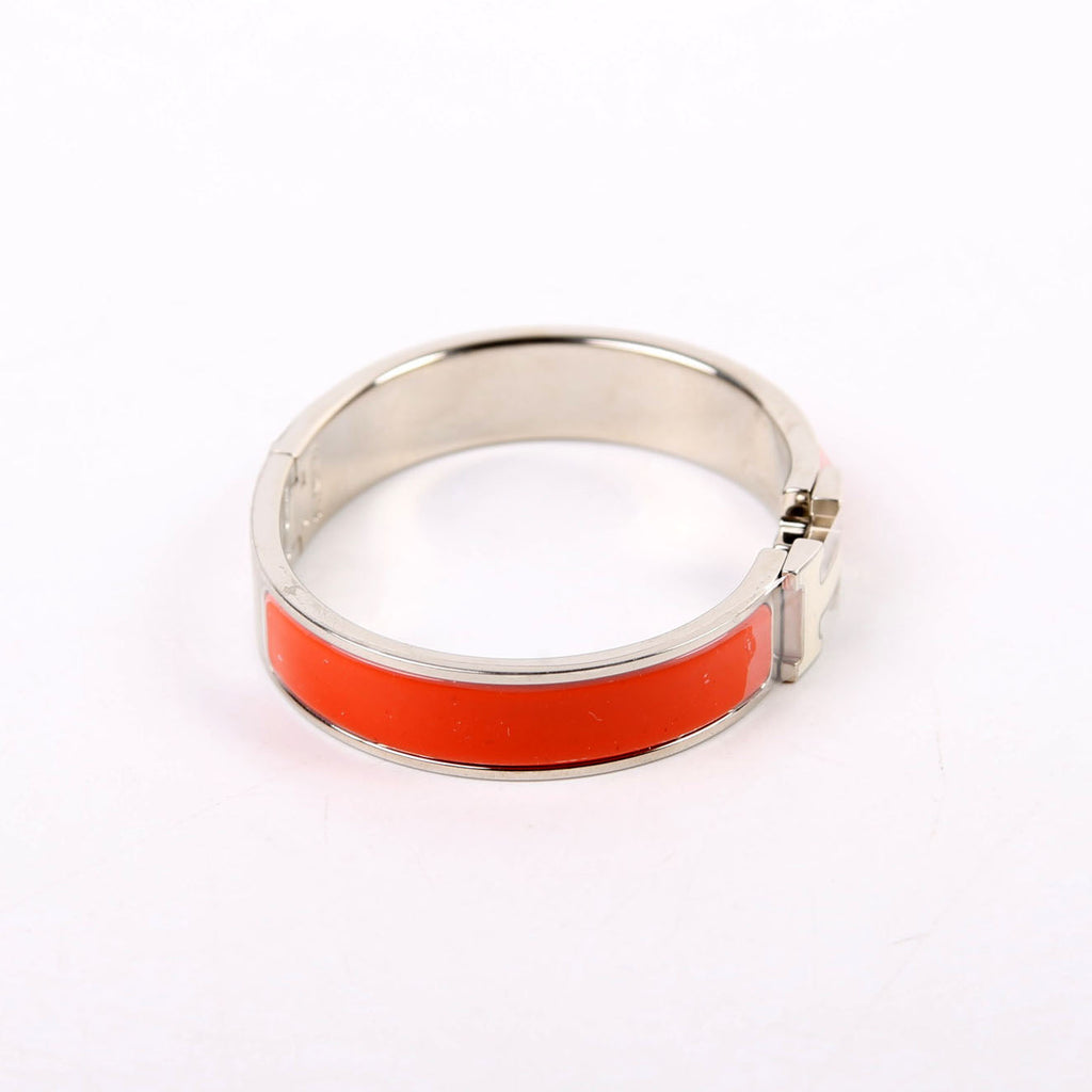 Enamel H Clic Clac Narrow PM Orange/White