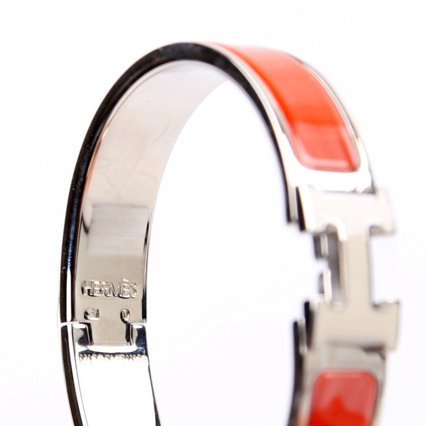 Enamel H Clic Clac Narrow PM Orange/White